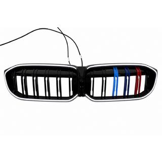 Grilles de calandre type kidneys M-Color LED (2022+, noir brillant) BMW 3 Series G20/G21 2018- photo 2