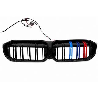 Grilles de calandre type kidneys M-Color LED (2022+, noir brillant) BMW 3 Series G20/G21 2018- photo 3