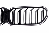 BMW Série 5 G30/G31 2017–2023 Grilles de calandre "haricots" M-Look V1 LED (2021-2023, noir brillant) photo 4