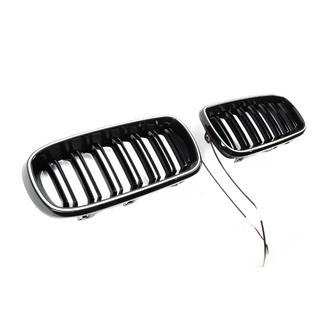 Grilles type kidney M-Look LED (Noir Brillant) photo 4