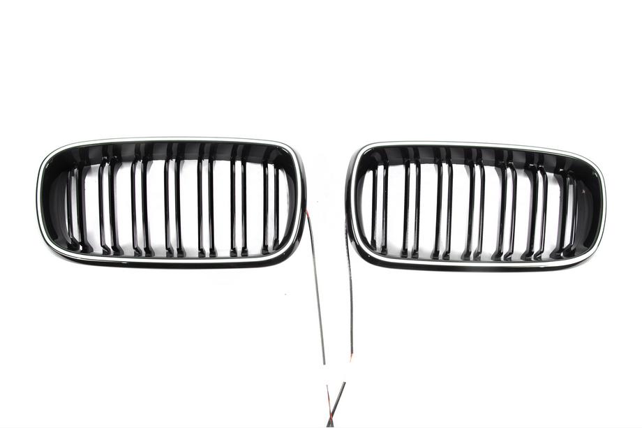 BMW X5 F15 2013-2018 Grilles type kidney M-Look LED (Noir Brillant) Photo 2