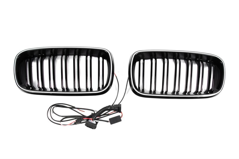 BMW X5 F15 2013-2018 Grilles type kidney M-Look LED (Noir Brillant) Photo 6