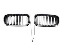 BMW X6 F16 2014-2019 Grilles type kidney M-Look LED (Noir Brillant) photo 2