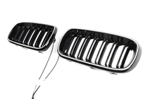BMW X6 F16 2014-2019 Grilles type kidney M-Look LED (Noir Brillant) photo 3