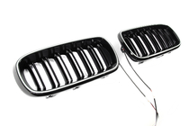BMW X6 F16 2014-2019 Grilles type kidney M-Look LED (Noir Brillant) photo 4
