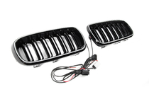 BMW X6 F16 2014-2019 Grilles type kidney M-Look LED (Noir Brillant) photo 9
