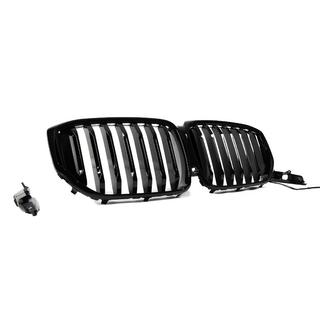 Grilles de calandre type haricots 1 Bar LED (2019-2022, noir brillant) BMW X5 G05 2019–2026 photo 4