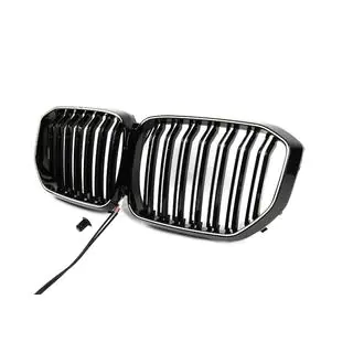 Grilles de calandre BMW type M avec LED (2019-2022, noir brillant) photo 2