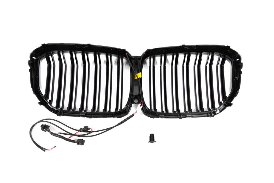 BMW X5 G05 2019–2026 Grilles de calandre BMW type M avec LED (2019-2022, noir brillant) Photo 9