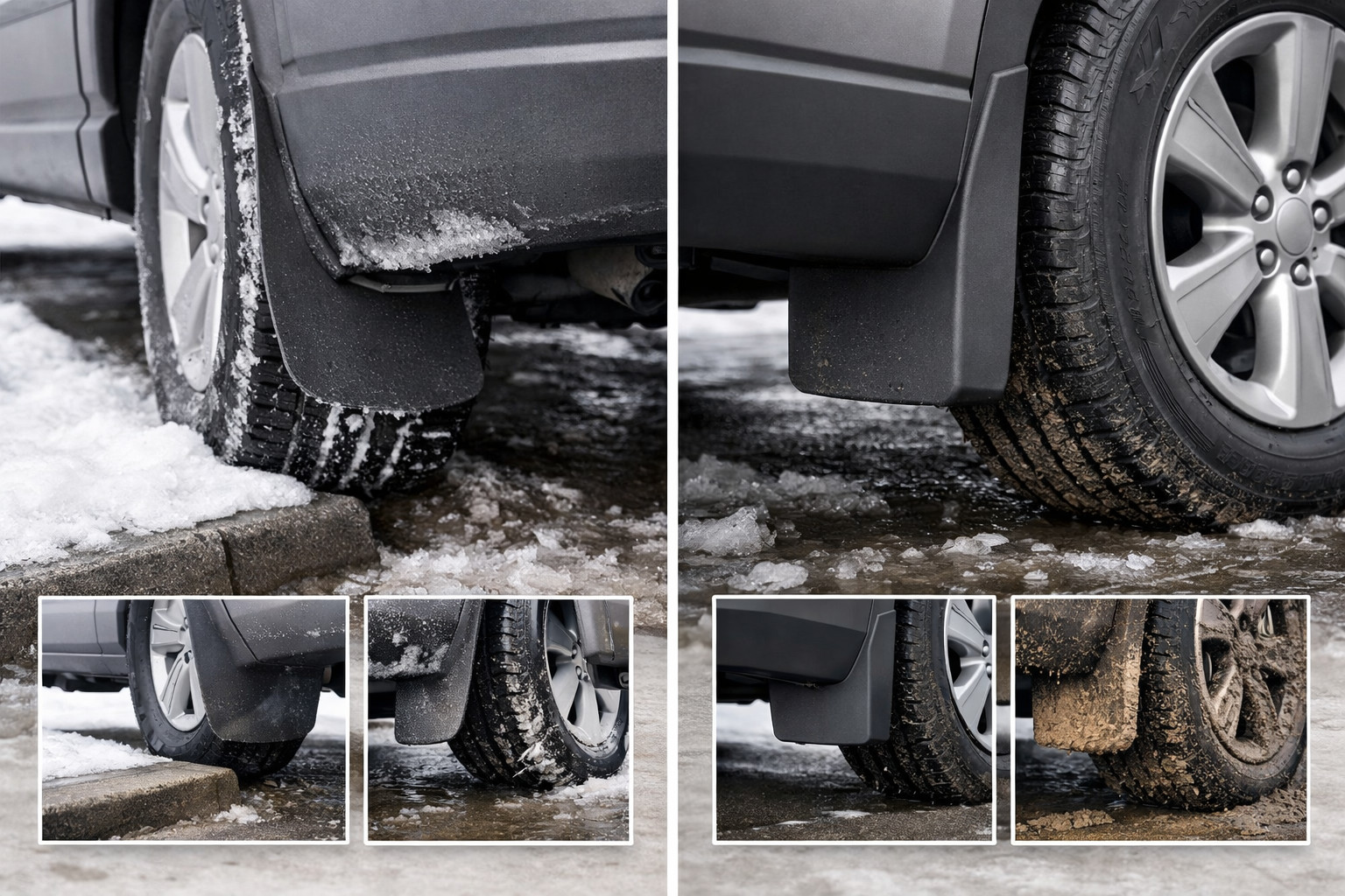 Bavettes souples ou rigides : le meilleur choix pour l’hiver, les bordures et la boue