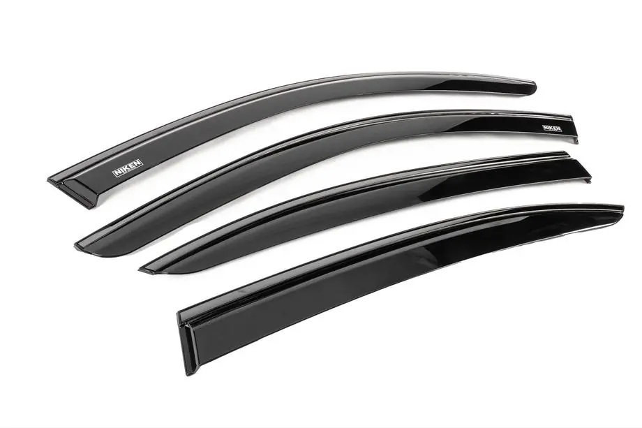 BMW 3 Series E90/E91 2005-2011 Déflecteurs de vitres avec baguette noire Niken Luxury (4 pcs) Photo 3