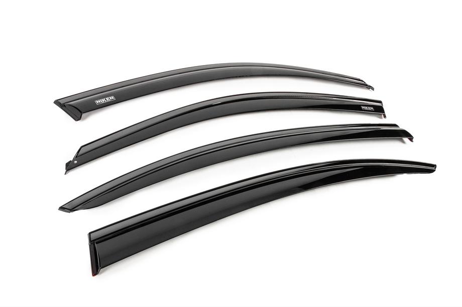 BMW 3 Series F30/F31 2012-2019 Déflecteurs de vitres avec baguette noire Niken Luxury (4 pcs) Photo 3