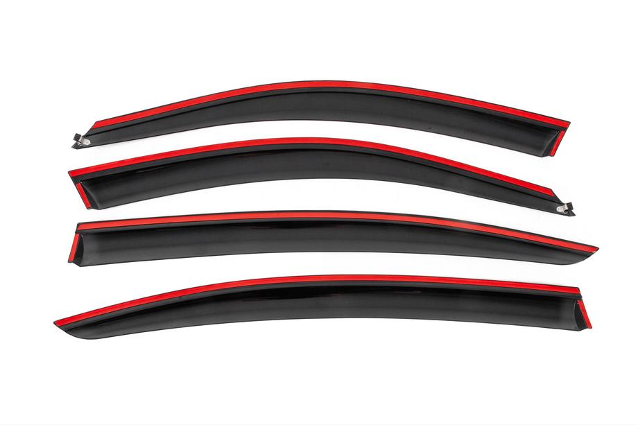 BMW 3 Series F30/F31 2012-2019 Déflecteurs de vitres avec baguette noire Niken Luxury (4 pcs) Photo 4