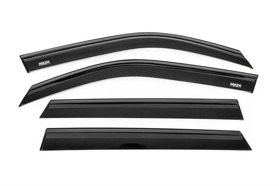 Renault Duster 2024- Déflecteurs de vitres avec baguette noire Niken Luxury (4 pcs) Photo 1