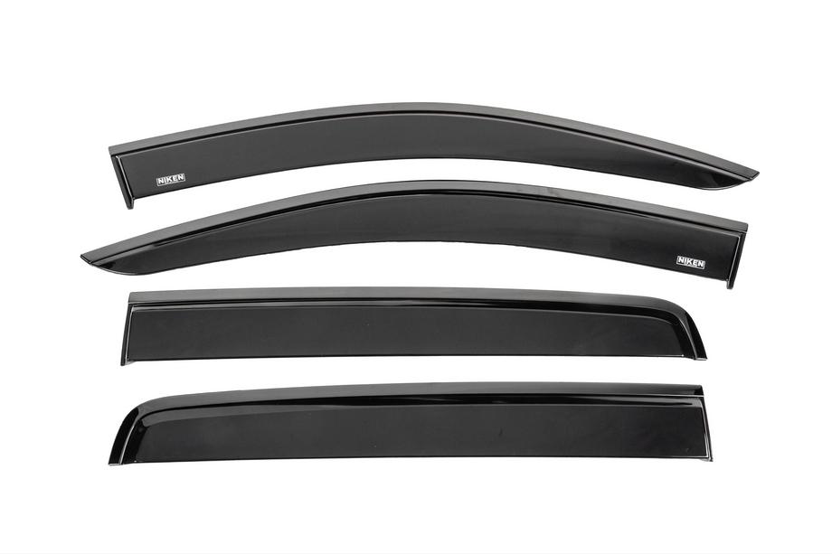 Ford Ranger 2011–2022 Déflecteurs de vitres avec baguette noire Niken Luxury (2015-2022, 4 pcs) Photo 1