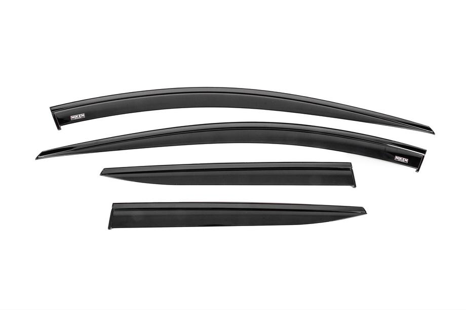 Kia Sportage 2021- Déflecteurs de vitres avec baguette noire Niken Luxury (pour SWB, 4 pcs) Photo 1