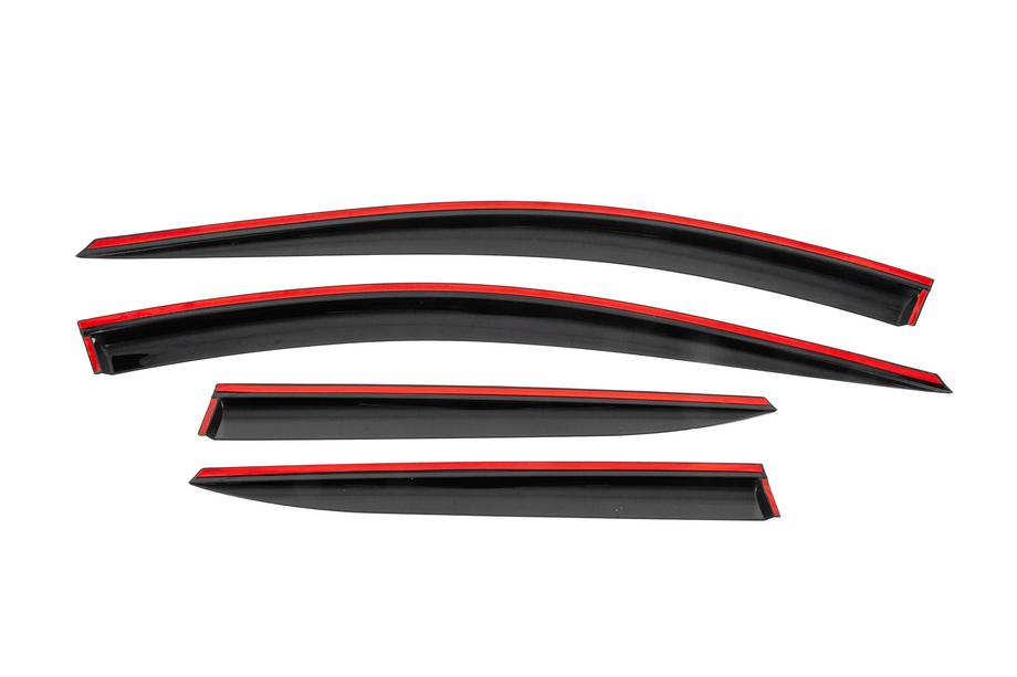 Kia Sportage 2021- Déflecteurs de vitres avec baguette noire Niken Luxury (pour SWB, 4 pcs) Photo 4