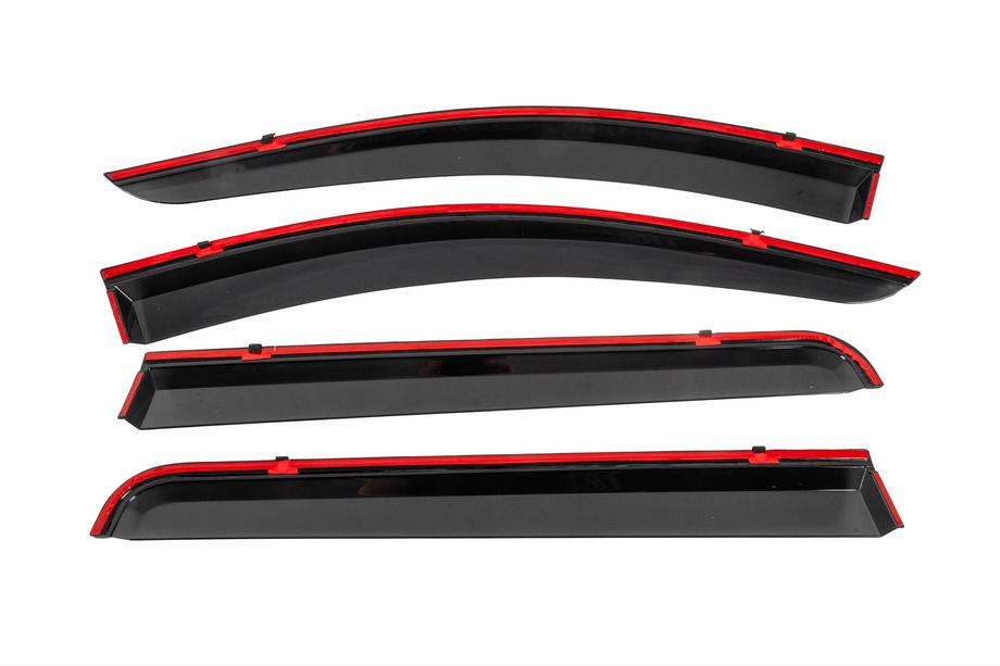 Mitsubishi L200 2015-2024 Déflecteurs de vitres avec baguette noire Niken Luxury (4 pcs) Photo 4