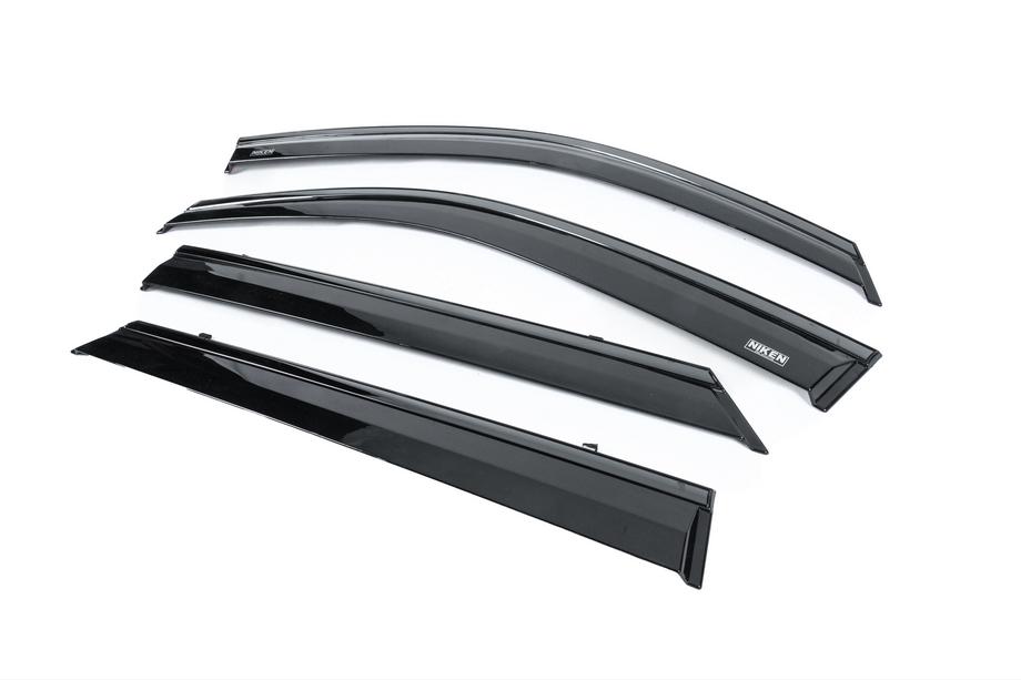 Peugeot 2008 2019- Déflecteurs de vitres avec baguette noire Niken Luxury (4 pcs) Photo 2