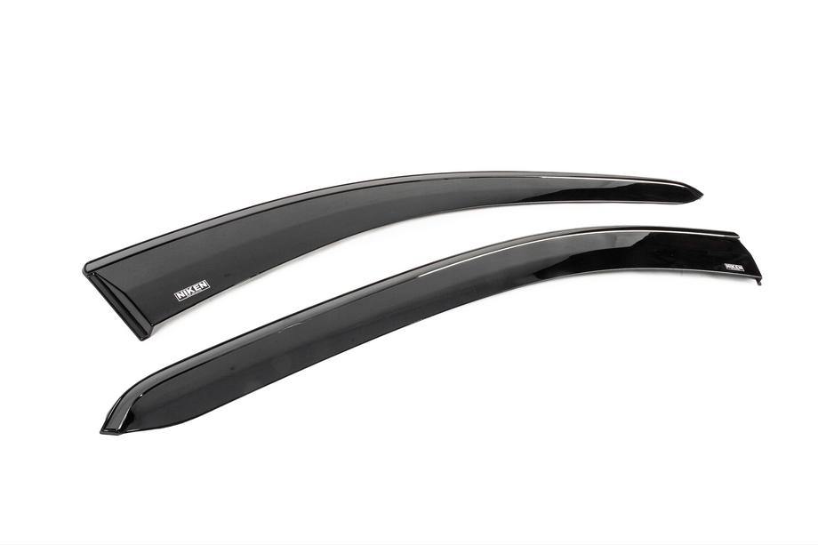 Volkswagen Caddy 2020- Déflecteurs de vitres avec baguette noire Niken Luxury (4 pcs) Photo 3