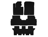 Kia Sorento III UM 2014-2020 Tapis de sol textile Deluxe (3 rangées, 7 places, noir) photo 1