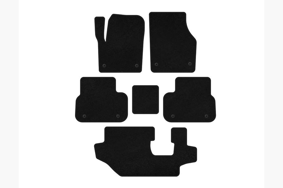 Land Rover Discovery Sport 2014- Tapis de sol textile Deluxe (2014-2019, 3 rangées, noir) Image