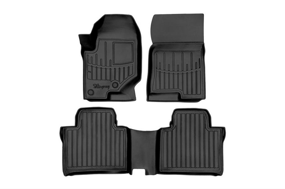 SsangYong Rexton II 2017- Tapis de sol en caoutchouc Stingray 3D pour habitacle (2020-, 3 pcs) Image