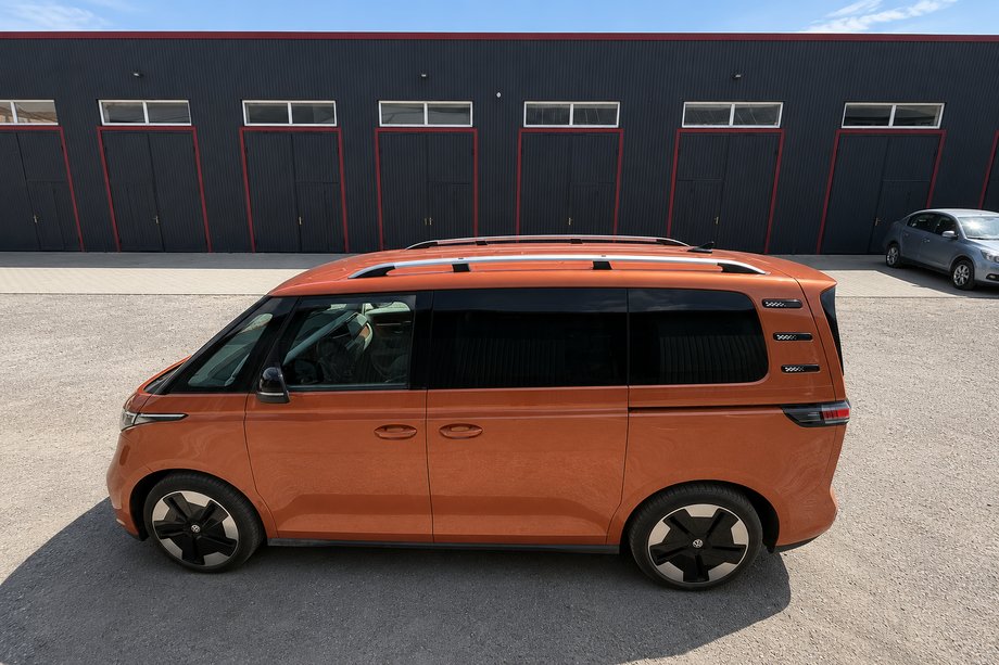 Volkswagen ID BUZZ 2022- Barres de Toit Chromées (Design Turc) Pied en plastique Photo 2