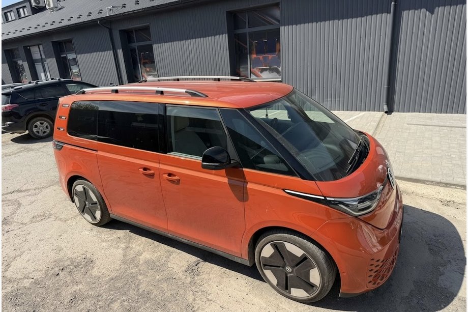 Volkswagen ID BUZZ 2022- Barres de Toit Chromées (Design Turc) Pied en plastique Photo 7