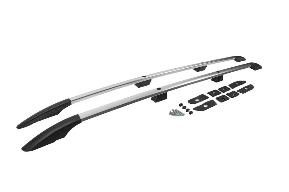 Ford Connect 2021- Barres de toit longitudinales chromées (design turc) Base Maxi, Pieds en Plastique Photo 7