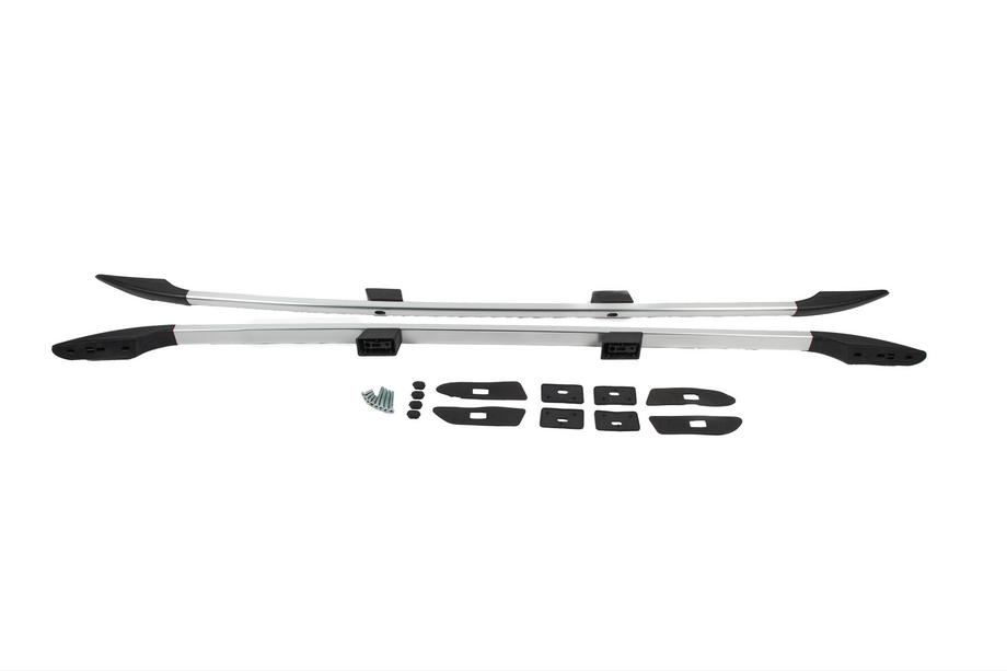 Ford Connect 2021- Barres de toit longitudinales chromées (design turc) Base Maxi, Pieds en Plastique Photo 8