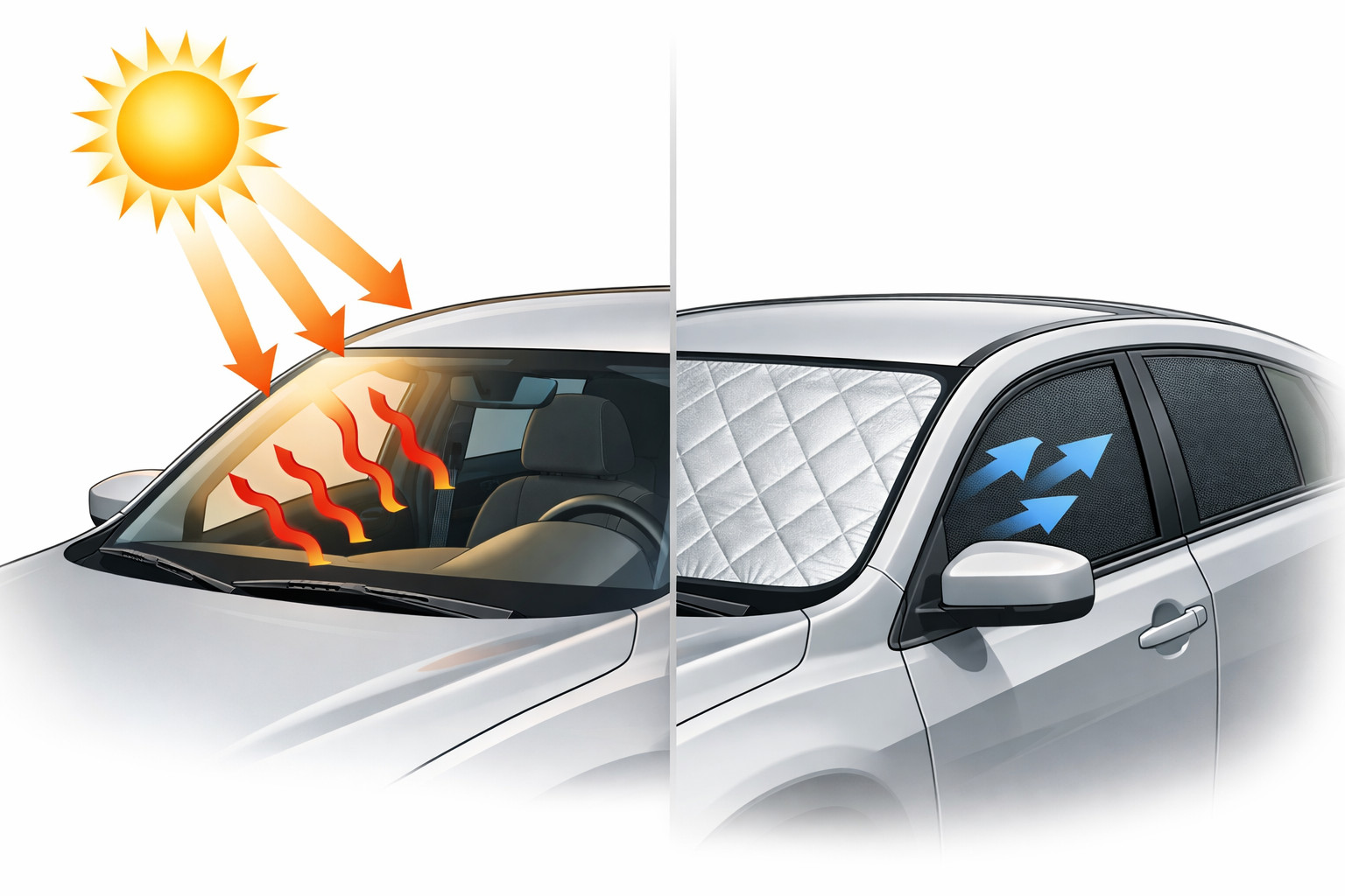 Les pare-soleil évitent-ils la surchauffe de l’habitacle au soleil ?
