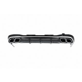 Diffuseur arrière avec sorties d’échappement AMG S63 Silver photo 1