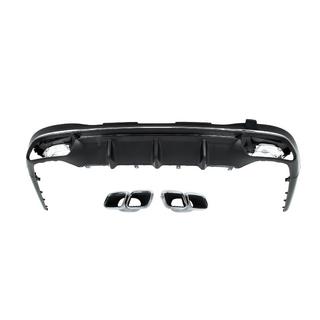Diffuseur arrière avec sorties d’échappement AMG S63 Silver photo 3