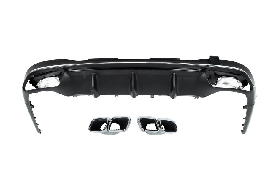 Mercedes S-class W223 2020- Diffuseur arrière avec sorties d’échappement AMG S63 Silver Photo 3