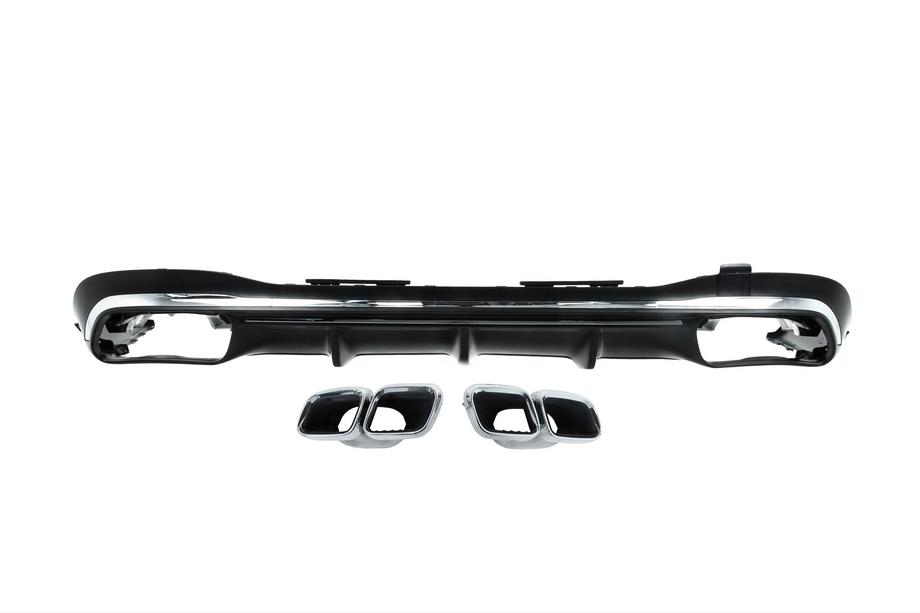 Mercedes S-class W223 2020- Diffuseur arrière avec sorties d’échappement AMG S63 Silver Photo 11