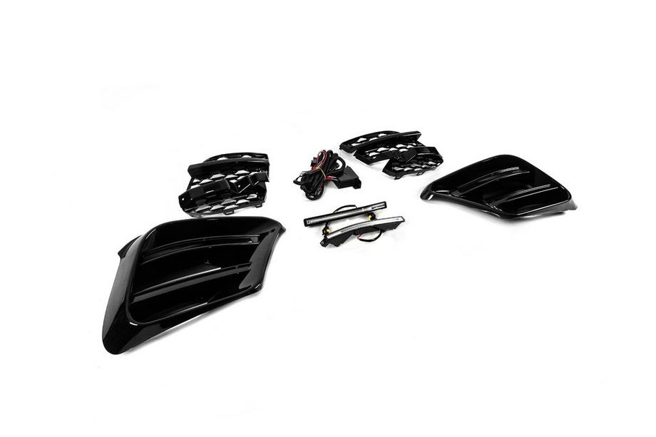 Mercedes S-class W223 2020- Kit de grilles de pare-chocs avant BRB (pour AMG Line, avec feux de jour) Photo 1