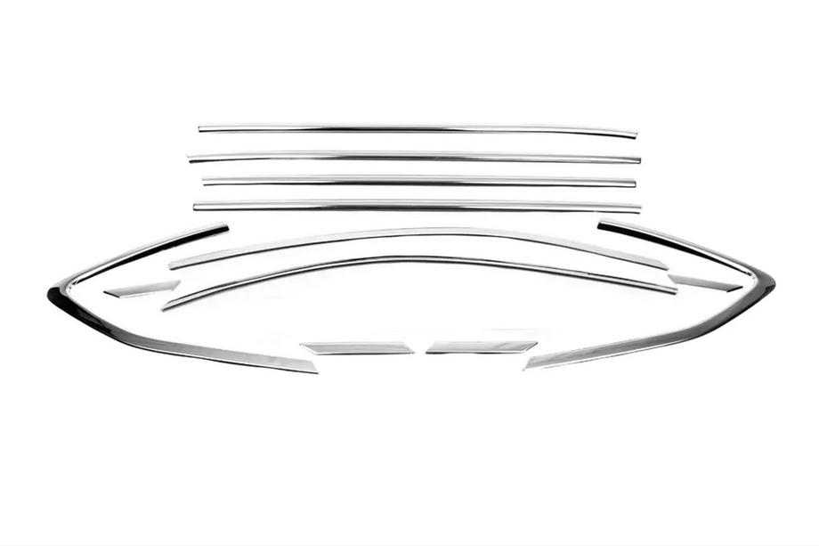 Hyundai Tucson TL 2016-2021 Kit complet d'encadrements de vitres inox (12 pcs) Image