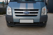 Ford Transit 2000–2014 Barre de protection avant ST014 Black (2006-2014, inox) photo 2