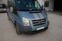 Ford Transit 2000–2014 Barre de protection avant ST014 Black (2006-2014, inox) photo 3