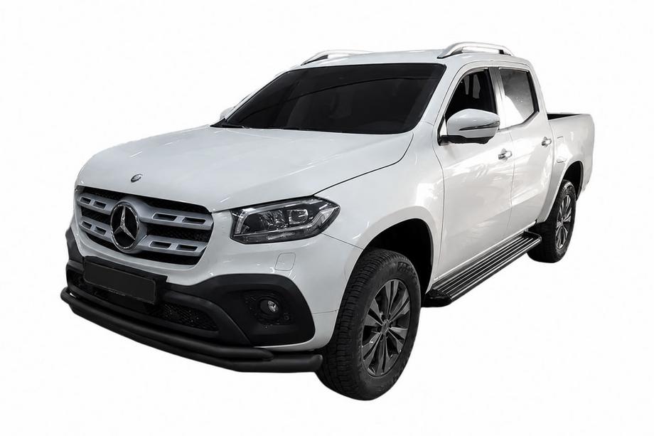 Mercedes X class 2017-2020 Pare-buffle avant ST017 Black (inox, 60 mm) Image