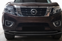 Nissan Navara/NP300 2016- Pare-buffle avant ST017 Black (inox) photo 1