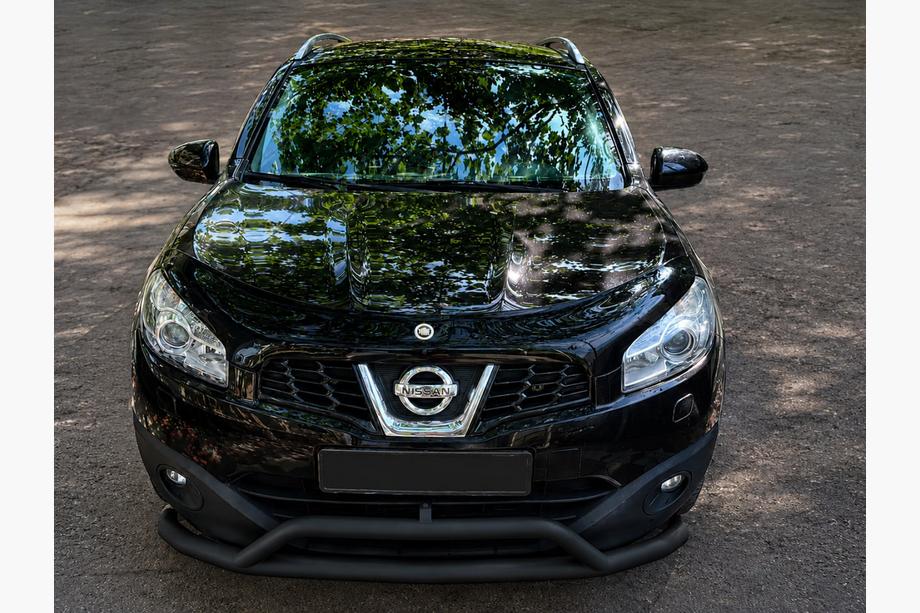 Nissan Qashqai 2010-2014 Barre de protection avant Black (inox) Image