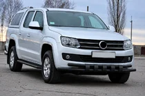 Volkswagen Amarok 2010-2022 Pare-buffle avant F3-08.7 Black (inox) photo 4
