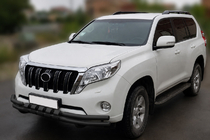 Toyota Land Cruiser Prado 150 2009-2023 Pare-buffle avant F3-31 Black (acier inoxydable) photo 1