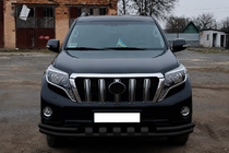 Toyota Land Cruiser Prado 150 2009-2023 Pare-buffle avant F3-31 Black (acier inoxydable) photo 2
