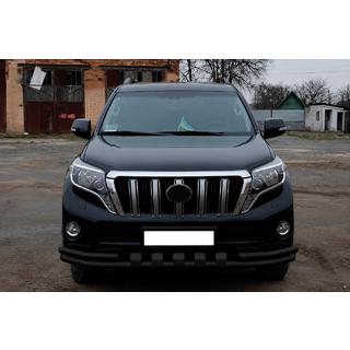 Pare-buffle avant F3-31 Black (acier inoxydable) Toyota Land Cruiser Prado 150 2009-2023 photo 2