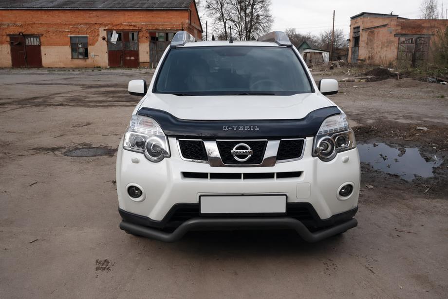 Nissan X-trail T31 2007-2014 Protection avant ST007 Black (inox) Photo 2