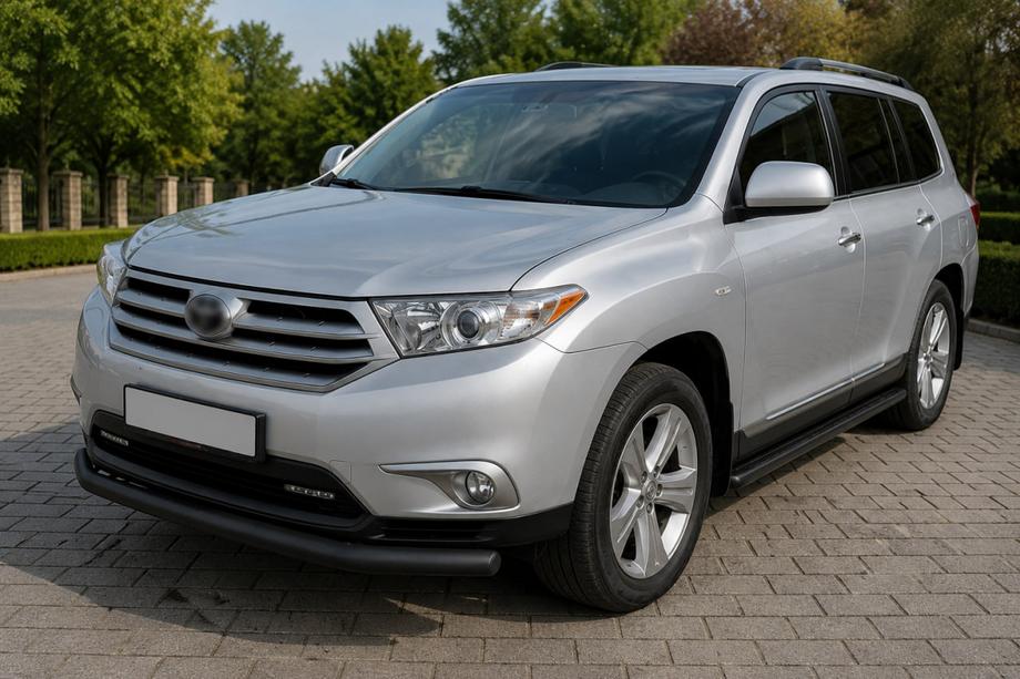 Toyota Highlander 2008-2013 Barre de protection avant ST008 Black (2010-2013, inox) Photo 1