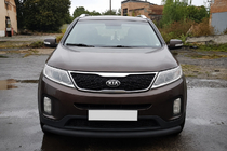 Kia Sorento II XM 2009-2014 Protection avant ST008 Black (2013-2015, inox) photo 2